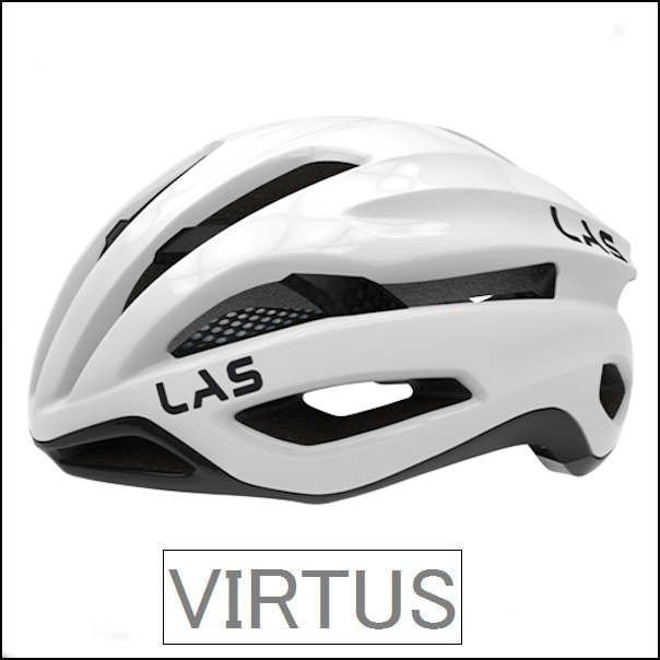 LAS VIRTUS サイクリング ヘルメット (ホワイト/ブラック) ラス 自転車｜Lサイズ