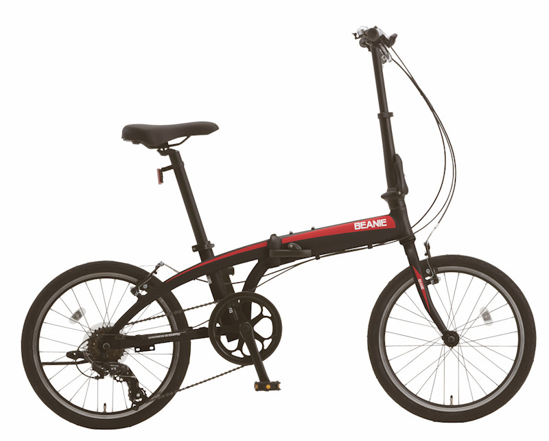 折りたたみ自転車 シオノ ビーニー 20 外装6段 (ブラック) アルミフレーム SHIONO BEANIE 206 塩野自転車 フォールディングバイク