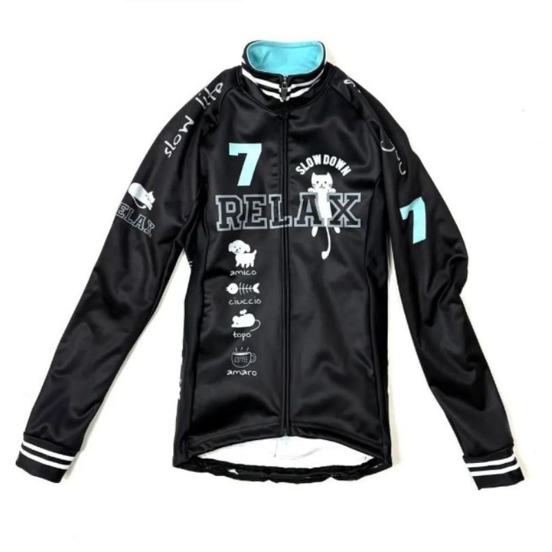 7-ITA（セブン・アイティーエー）Relax Cat Lady Jacket Black / レディース　サイクル ジャケット ウェア (Mサイズ）セブンイタリア