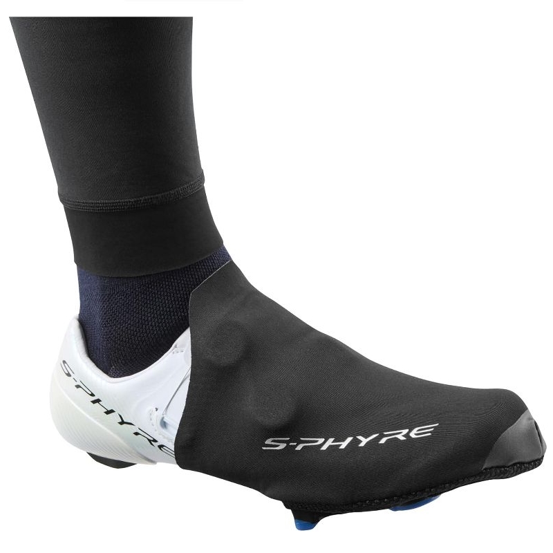 SHIMANO S-PHYRE ハーフシューカバー ブラック L (サイズ 42-43) サイクリングシューカバー