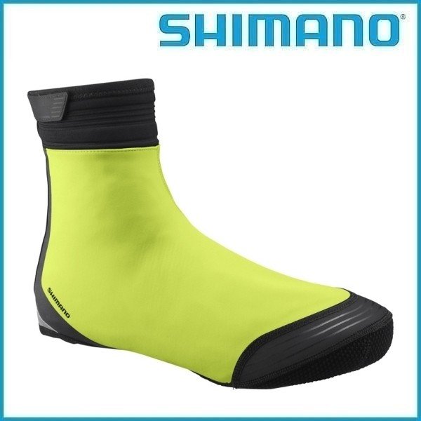 SHIMANO S1100R ソフトシェルシューズカバー (ネオンイエロー) シマノ メンズ サイクル シューカバー Mens / Mサイズ