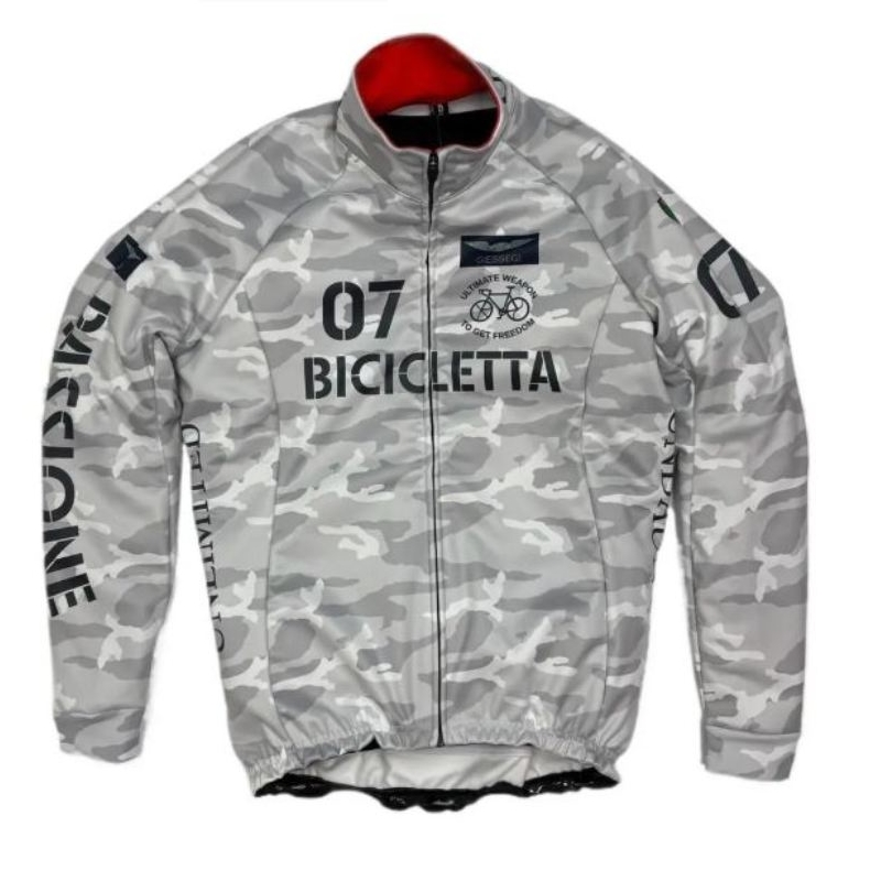7-ITA（セブン・アイティーエー）メンズ サイクル ウェア 7ITA Bomber Jacket CAMO ウインタージャケット (Mサイズ）セブンイタリア