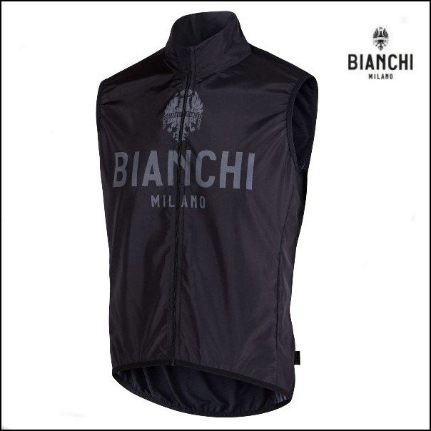 Bianchi MILANO ビアンキミラノ　FWベスト PASSIRIA / ブラック / サイクルウエア/4000｜Sサイズ