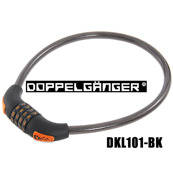 ドッペルギャンガー ダイヤルコンボワイヤーロック DKL101 /ブラック/ DOPPEL GANGER 【代引き不可】