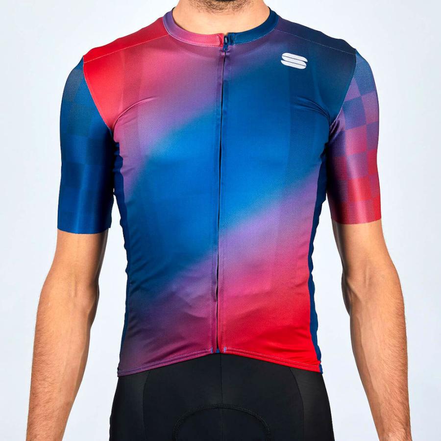 スポーツフル ロケット ジャージ (ブルーレッド) Mサイズ Sportful ROCKET JERSEY サイクリング 半袖 ショートスリーブ