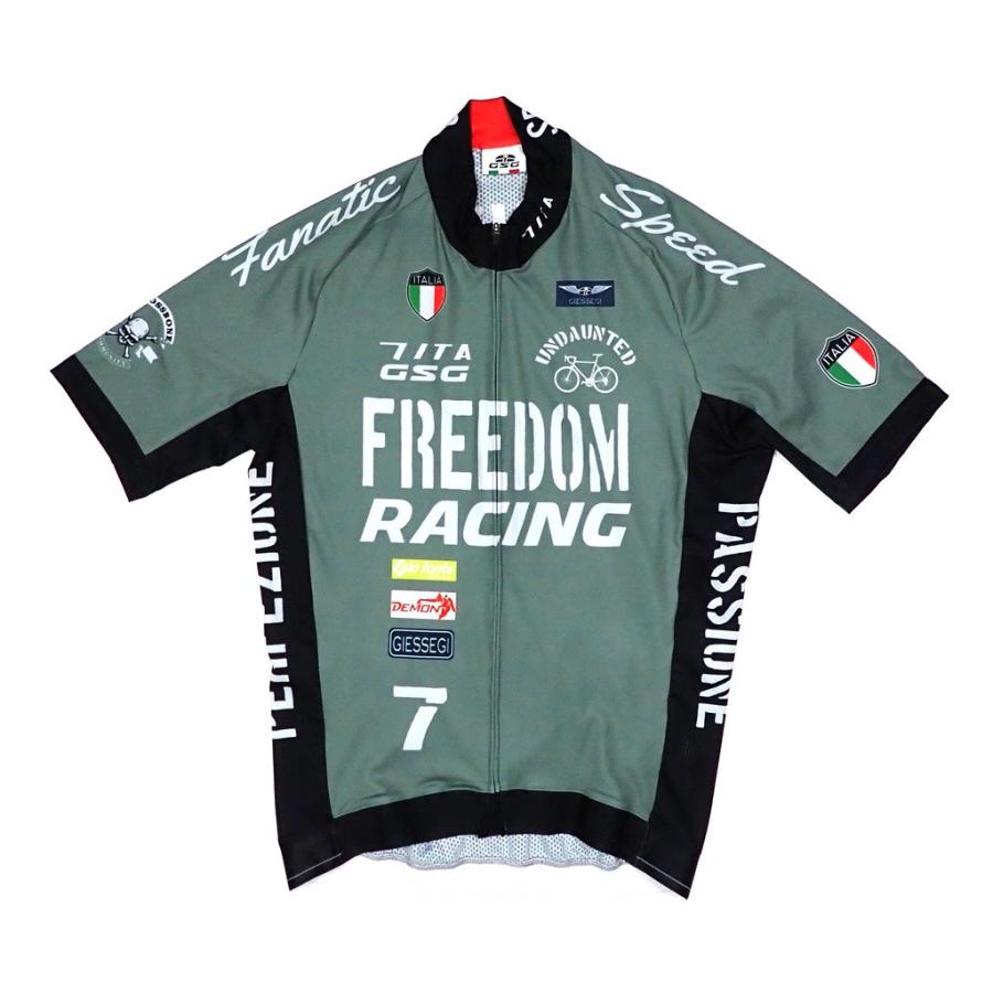 7-ITA（セブン・アイティーエー）メンズ サイクル ウェア 7ITA Racing Army Jersey Green (Lサイズ）セブンイタリア