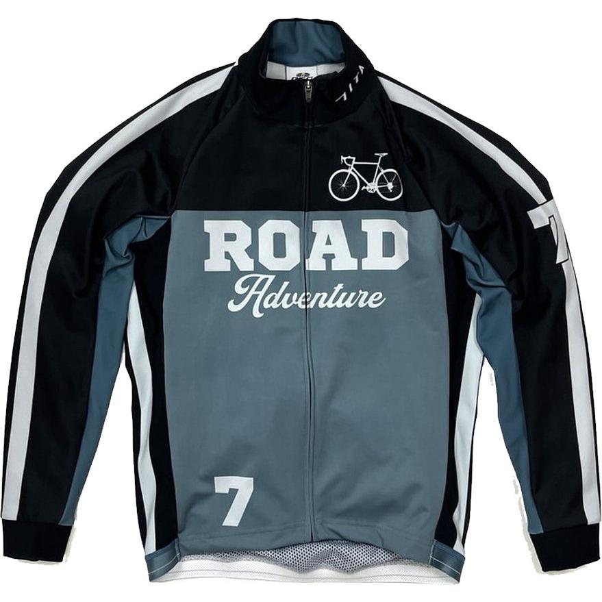 7-ITA（セブン・アイティーエー）メンズ サイクル ウェア 7ITA Road Adventure Wind Jacket Black/Blue ウインドジャケット  (Lサイズ）セブンイタリア