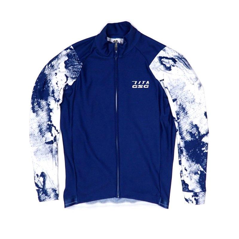 7-ITA（セブン・アイティーエー）メンズ サイクル ウェア 7ITA Designers LS Jersey Navy ロングスリーブジャージ (Mサイズ) セブンイタリア