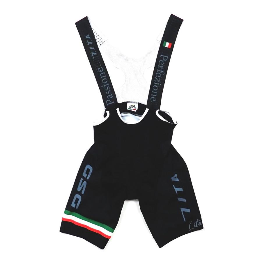 7-ITA（セブン・アイティーエー）メンズ サイクル ビブショーツ L'italia Bibshorts Black/Grey（Mサイズ）セブンイタリア