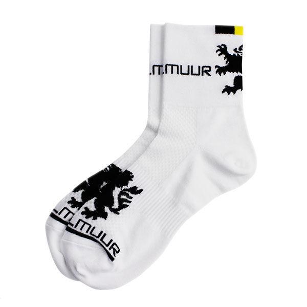 カペルミュール サイクルレーシングソックス KAPELMUURロゴ (ホワイト) KAPELMUUR Cycle racing socks／Sサイズ