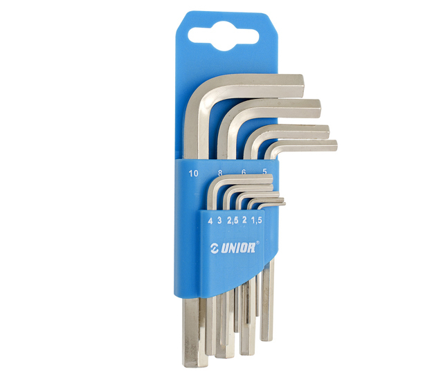 UNIOR ヘックスレンチセット STD 1.5-10mm（9pcs）/ 607852