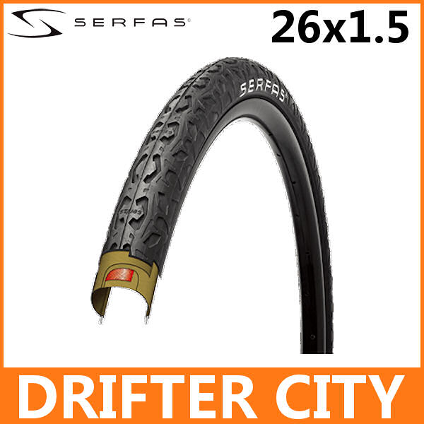 サーファス ドリフター シティ 26x1.5 (14730055) ブラック SERFAS DRIFTER CITY MTB用タイヤ