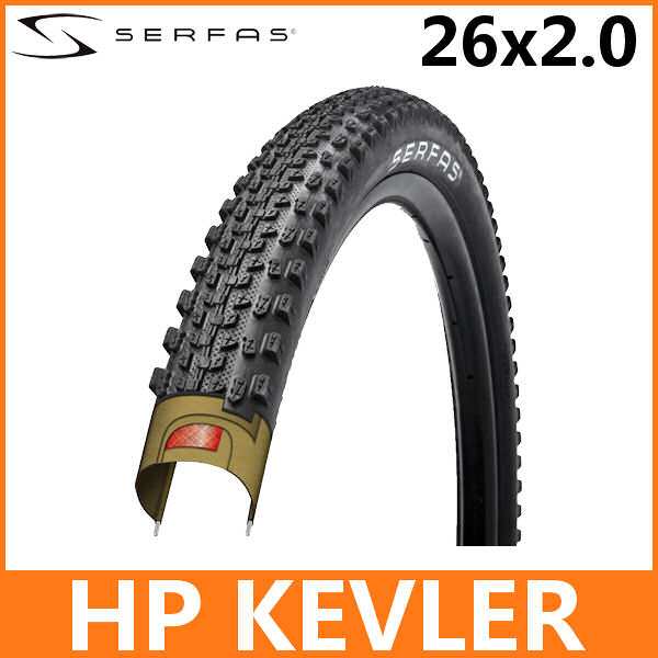 サーファス HP ケブラー 26x2.0 (726013) ブラック SERFAS HP KEVLER MTB用タイヤ