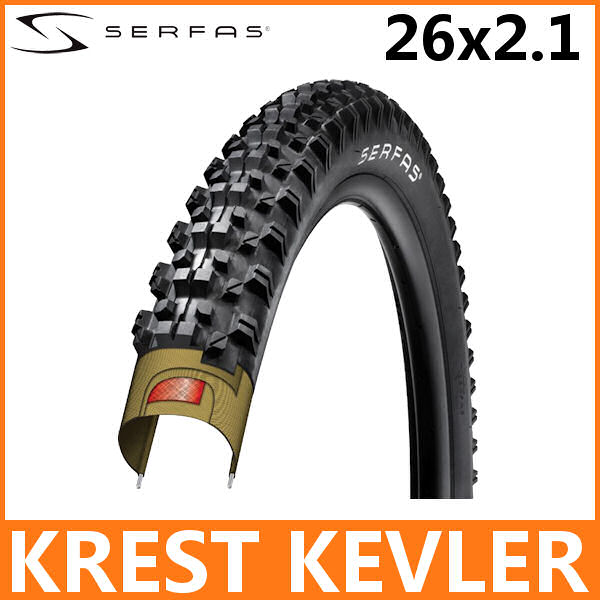 サーファス クレスト ケブラー 26x2.1 (726017) ブラック SERFAS KREST KEVLER MTB用タイヤ