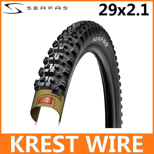 サーファス クレスト ワイヤー 29x2.1 (729010) ブラック SERFAS KREST WIRE MTB用タイヤ