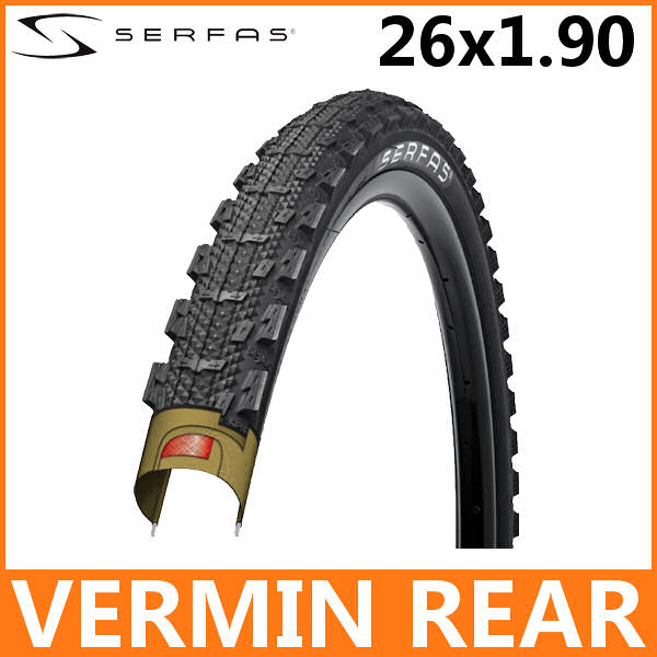 サーファス バーミン リア 26x1.90 (14730082) ブラック SERFAS VERMIN REAR MTB用タイヤ